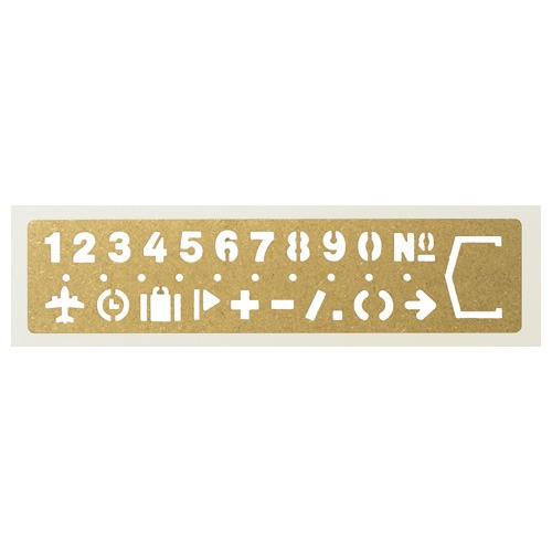 Traveler's Company Brass Template Bookmark Number - Pirinç Şablon