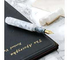 Attache Hightide Marbled Fountain Pen  - Dolma Kalem Mermer Beyaz