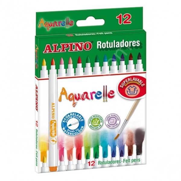 Alpino Aquarelle Fırça Uçlu Keçeli Kalem 12 Renk