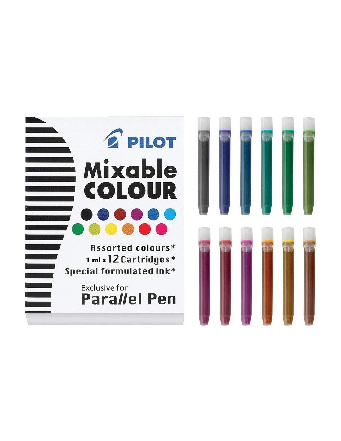 Pilot Mixable Colour Dolma Kalem Yedek Kartuş 12 Renk