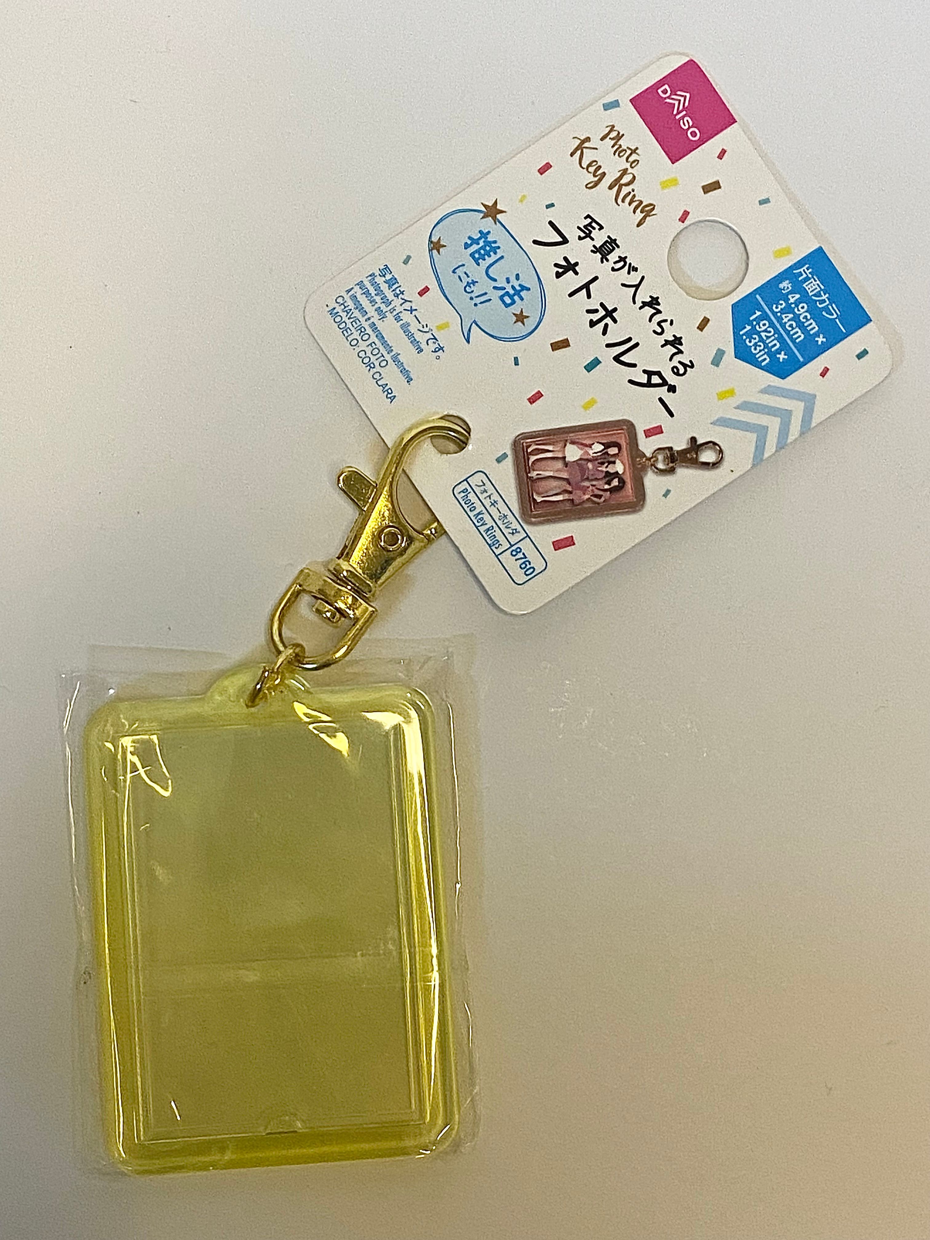 Fotoğraf Tutucu 5 * 4 cm Şeffaf Plastik Kılıf - Sarı