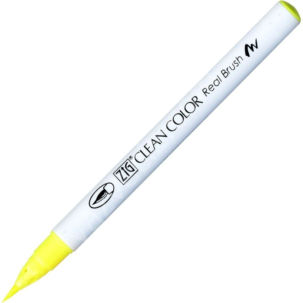 Zig Clean Color Real Brush Fırça Uçlu Marker Kalem 001 fl.yellow