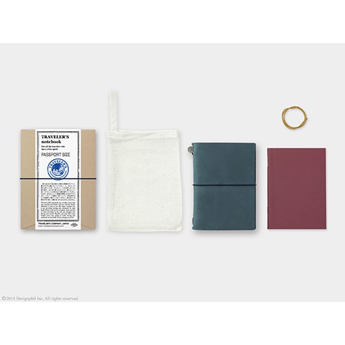 Traveler's Company Notebook Passport Size - Blue - Deri Kaplı Defter