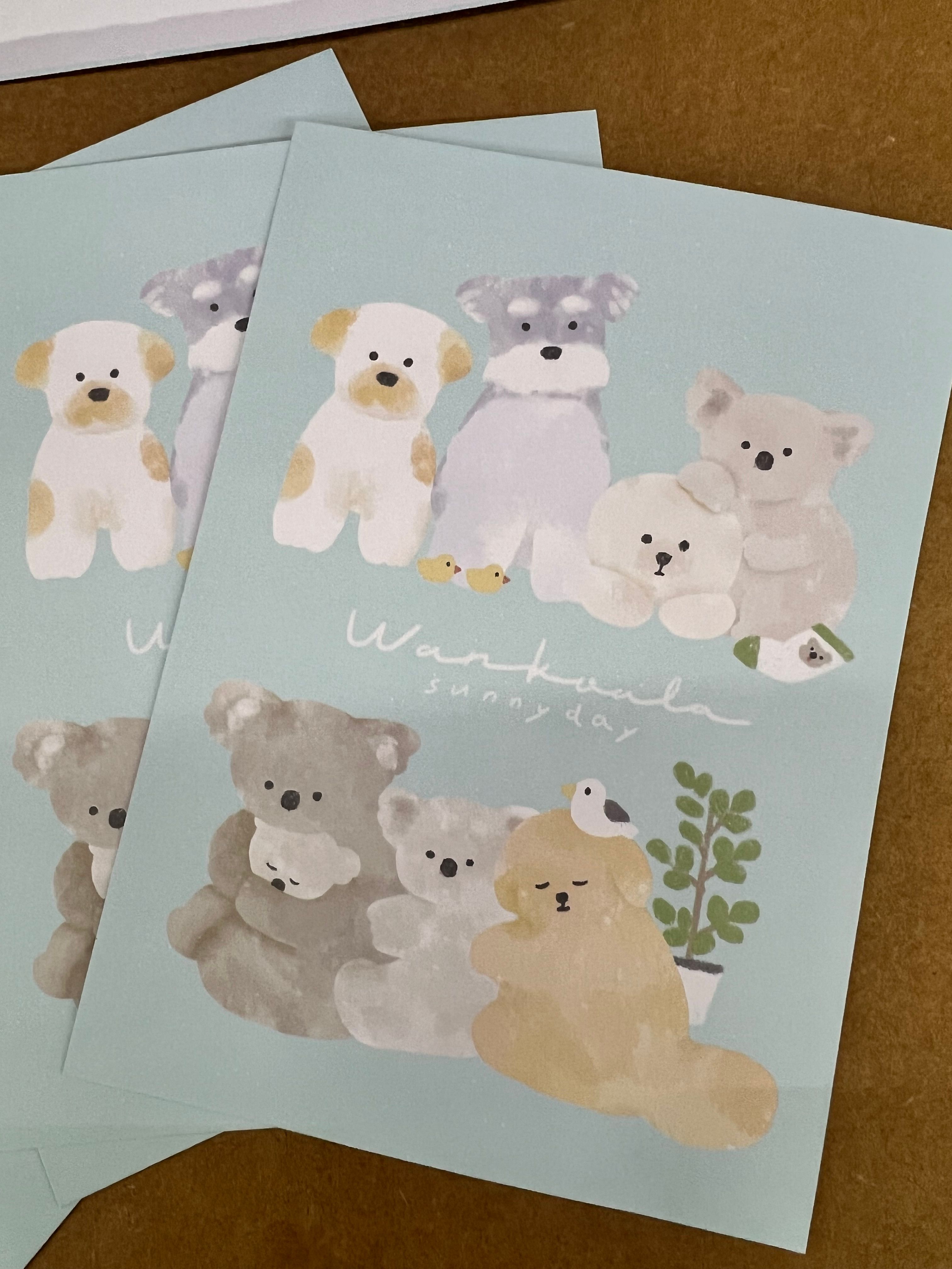Mektup Seti Koala-Köpek Desen (10 kağıt - 5 Zarf)