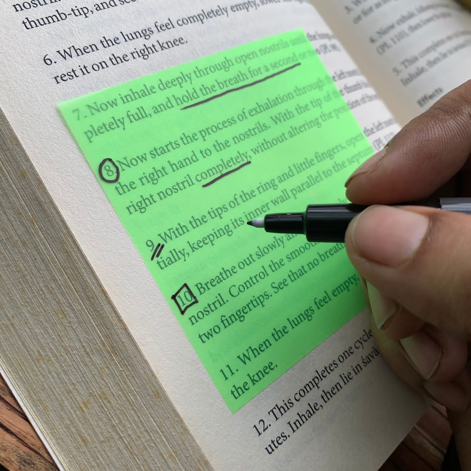 Transparent Sticky Notes Upgrade Waterproof - Green
