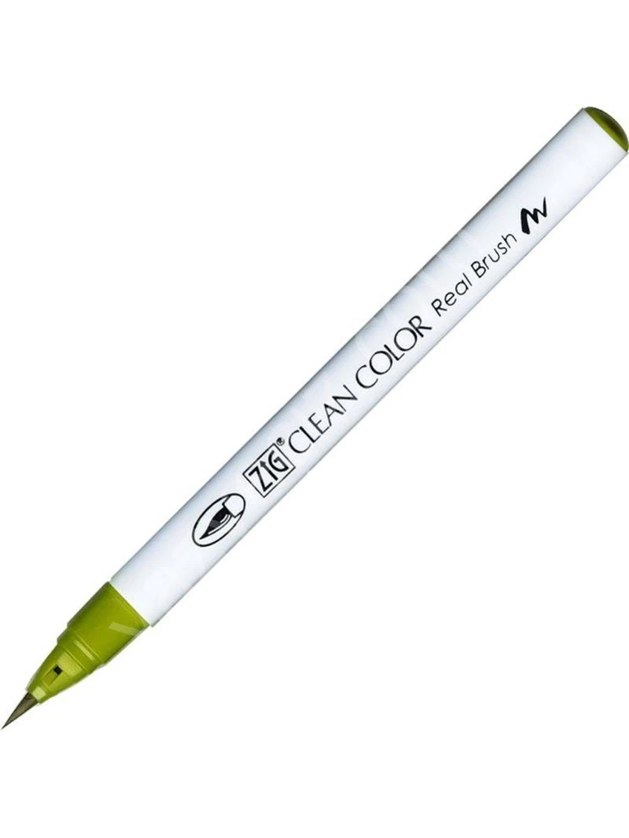 Zig Clean Color Real Brush Fırça Uçlu Marker Kalem  046 MID GREEN