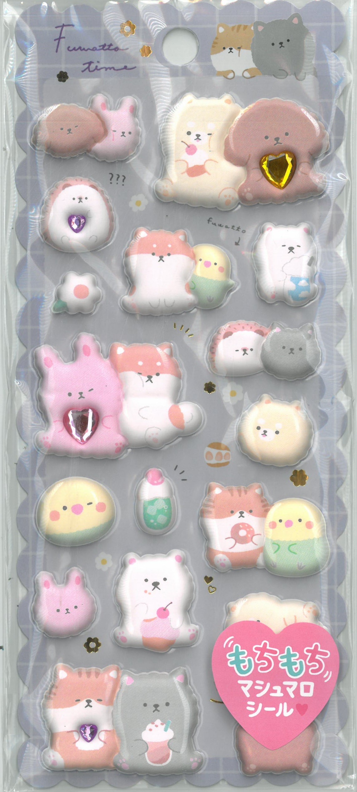 Japon Kitty Dolgulu Sticker Çıkartma