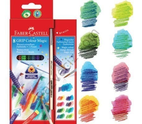 Faber Castell 8 grip colour Magic, Sulandırılabilir Kalem Seti