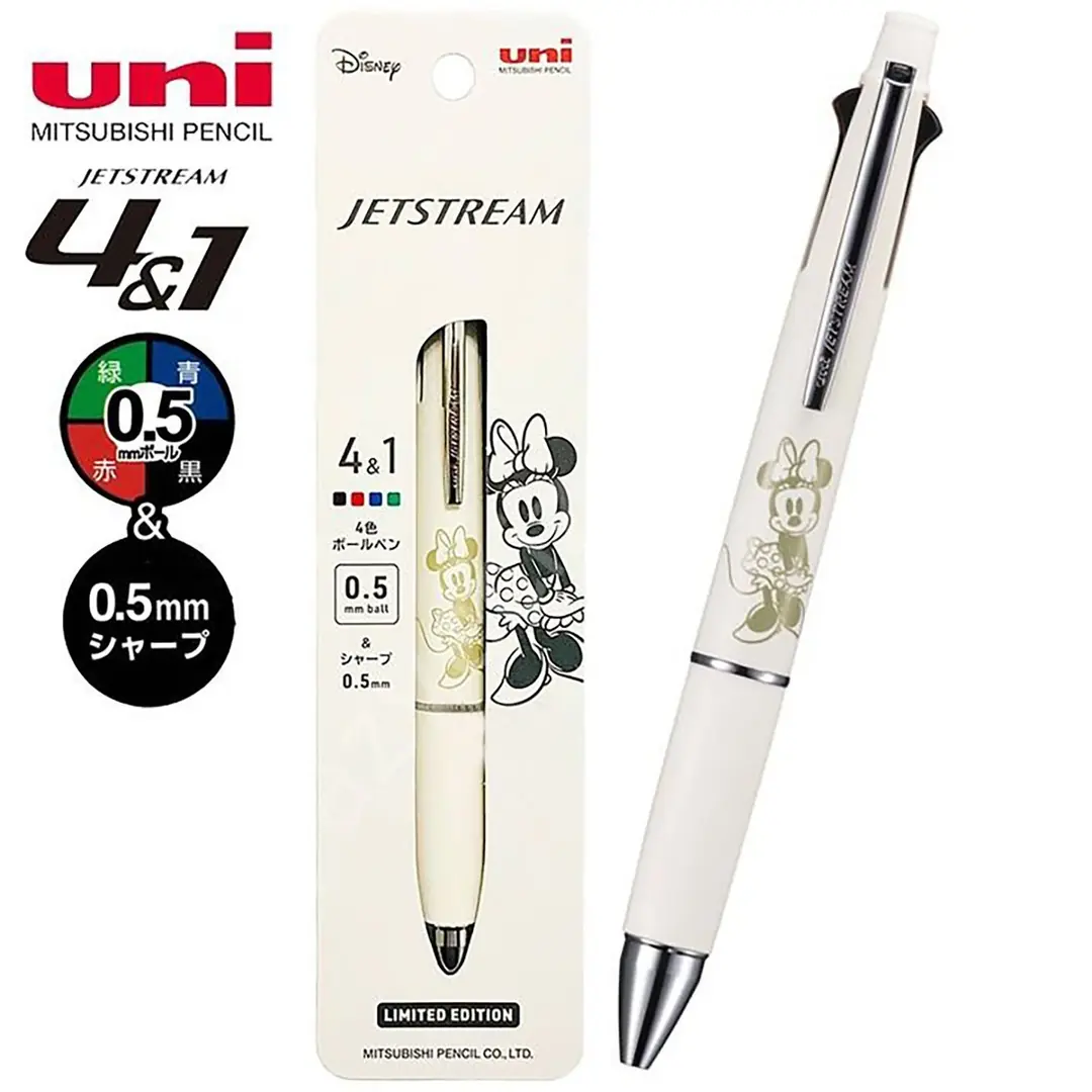 Mitsubishi Jetstream 4&1 multi pen Disney Model Minnie Mouse White - uni