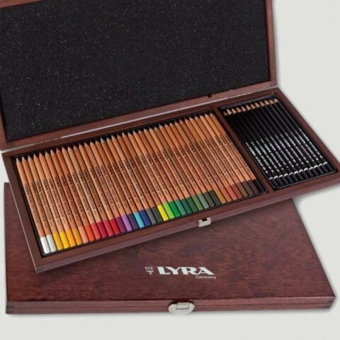 Lyra Rembrandt 48 Parça Polycolor & Art Design Ahşap Kutu Sketch Set