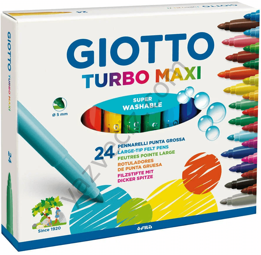 Giotto Turbo Maxi Jumbo Keçeli Kalem 24'lü