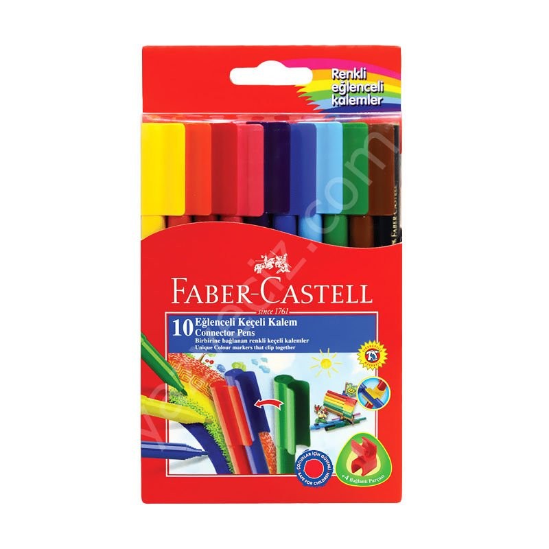 FABER CASTELL Eğlenceli Keçeli Kalem 10 Renk