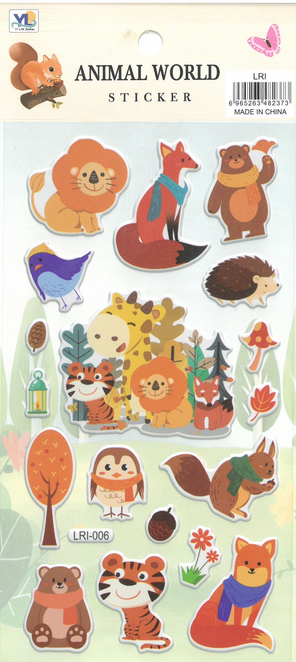 Animal World Sticker Çıkartma