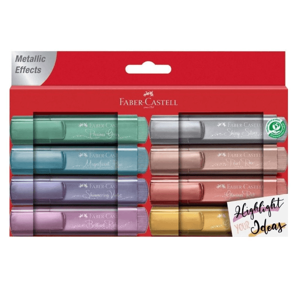 Faber Castell 8 Renk Textliner 46 Metalik İşaretleme Kalem Seti