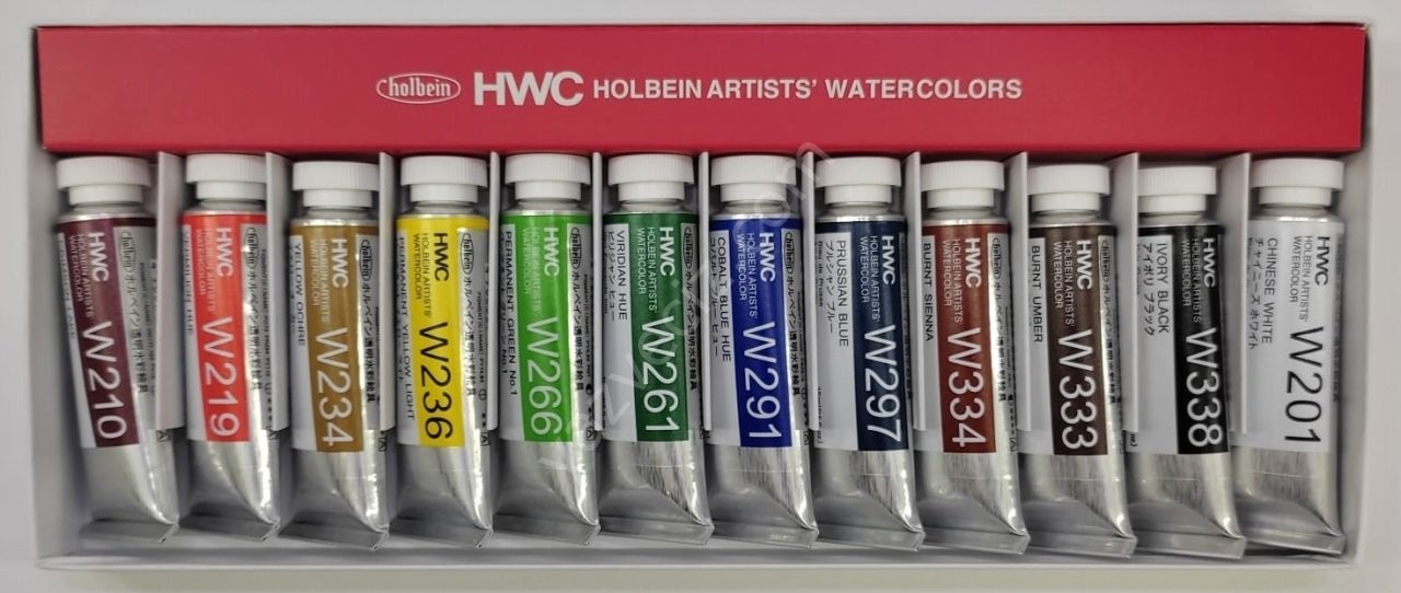 Holbein 12'li 15 ml Profesyonel Sulu Boya Seti