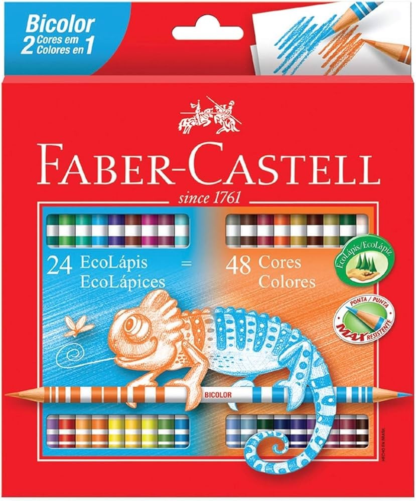 Faber Castell 120624 Bicolor Boya Kalemi 48 Renk