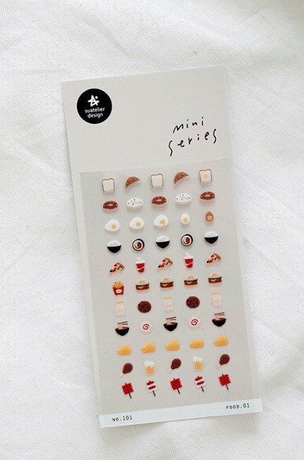 Kore Suatelier Sticker Çıkartma Mini Series - 101 yummy, Tırnak Stickerı
