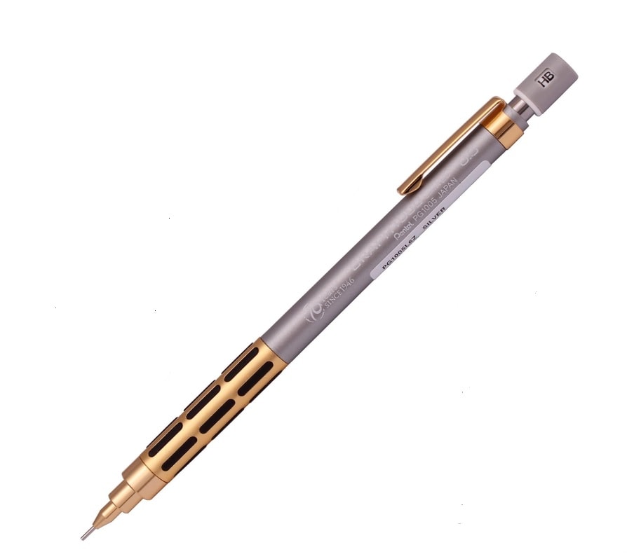 Pentel graph 1000 Gold Limited Edition 70. yıldönümü versatil kalem 0,5 mm - Silver