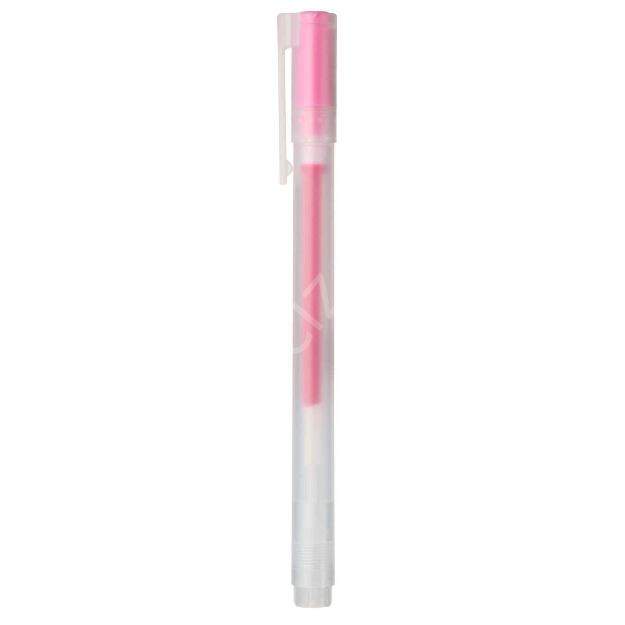 Muji Polypropylene Gel ink Ballpoint Pen Cap Style 0,38mm Pink, Pembe Jel Kalem
