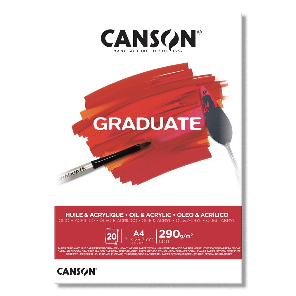 Canson Graduate 290 gr. A4 Yağlı Ve Akrilik Boya Defteri