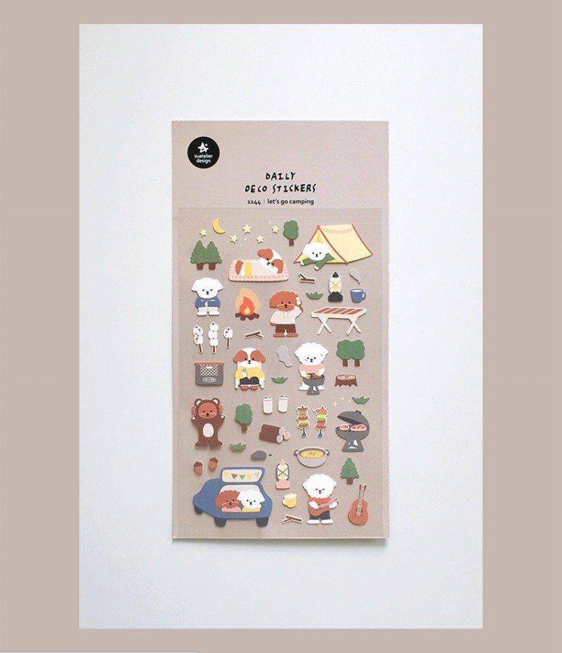 Kore Suatelier Sticker Çıkartma - 1144 let's go camping