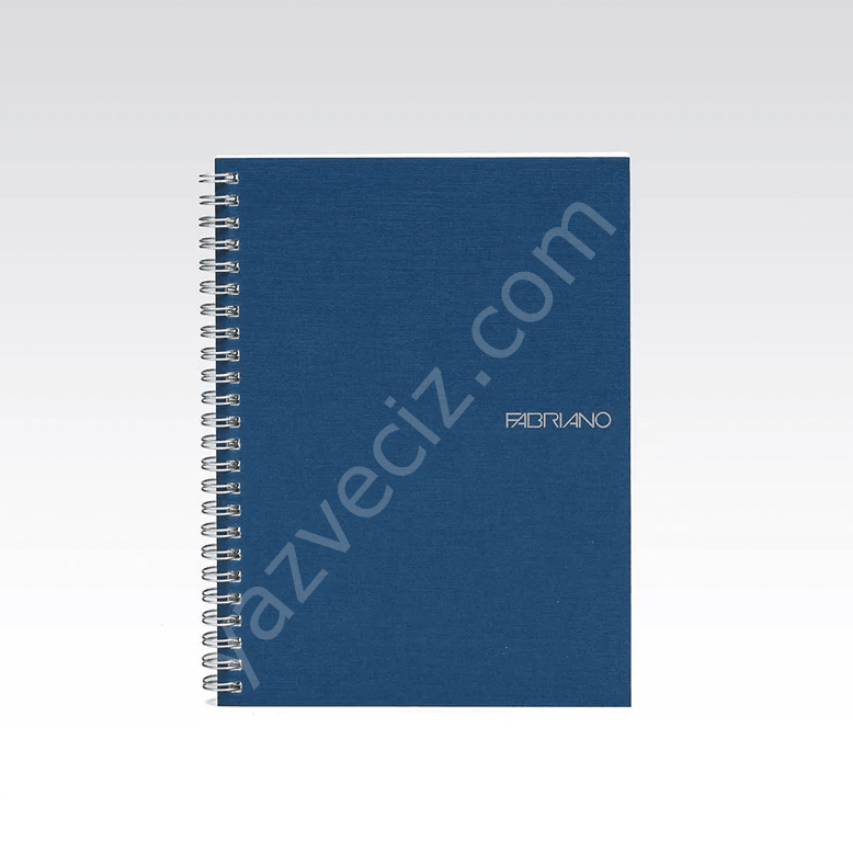 Fabriano Ecoqua Lined Stone A5 Çizgili Spiral Defter-Lacivert