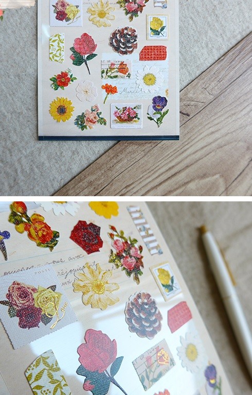 Kore Suatelier Sticker Çıkartma - 1045 vintage flower