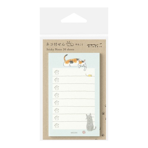 Midori to do list - Sticky Notes 30 yaprak - kedi oyunu