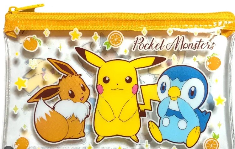 Pokemon şeffaf fermuarlı Kalem Kutusu  10cm * 16 cm