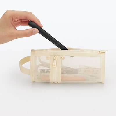 Muji Fileli Bej Kalem Kutusu