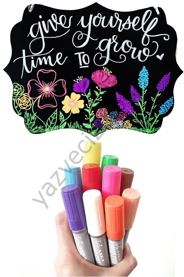 Marvy Uchida easy Chalk Marker, Tebeşir Kalemi Pembe Renk - marvy