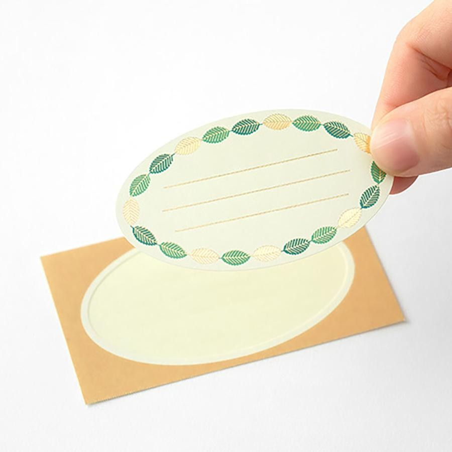 Midori Paper Craft Message Label Yeşil Sticker Çıkartma 12 ad