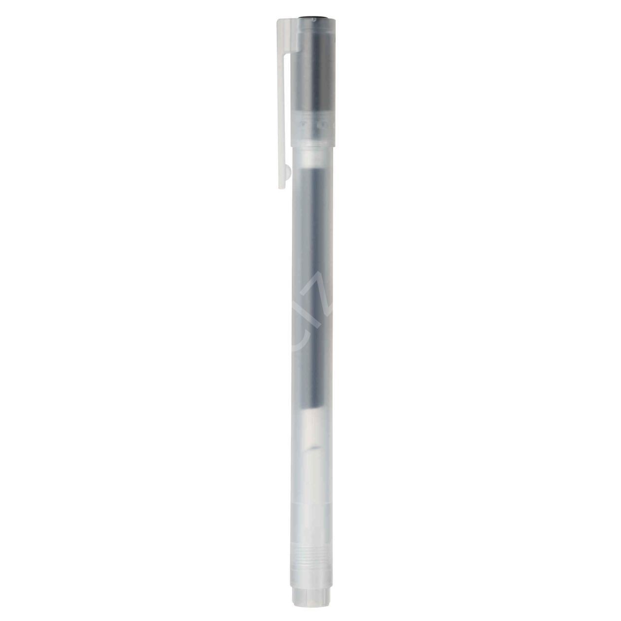 Muji POLYPROPYLENE Buzlu Şeffaf Kasa 0,5mm Siyah Jel Kalem, Black Cap Style Gel Pen