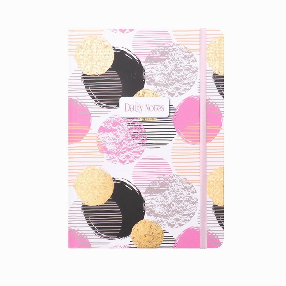 Keskin Color A5 Çizgili Defter Daily Notes Bubbles - Siyahlı