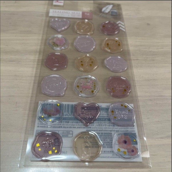 Japon Mühür Görünümlü İçi Çiçekli Sticker Çıkartma
