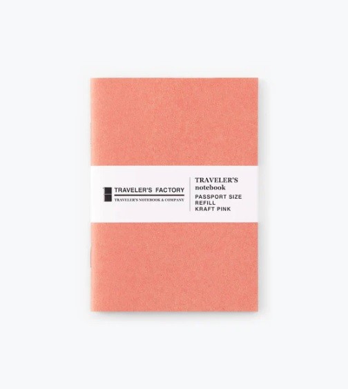Traveler's Company Pasaport Boyutu Orijinal Yedek Kraft [07100-231] - Pembe