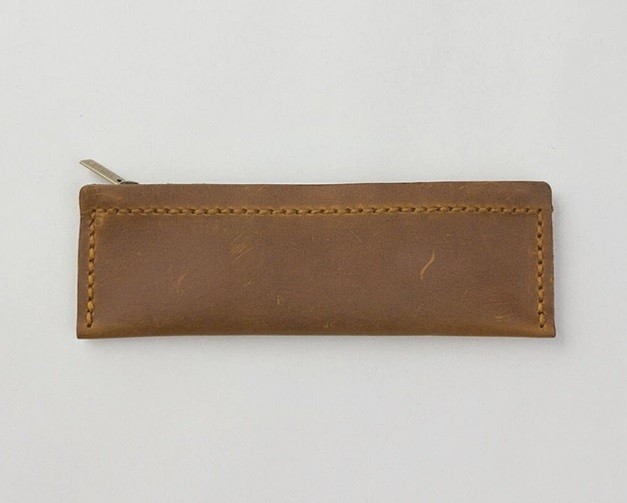 Traveler's Company Leather Pen Case Small Camel - Kalem Kutusu