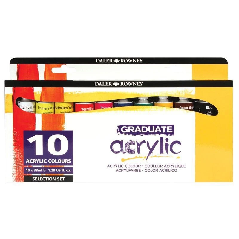 Daler Rowney Graduate Akrilik  Boya 10x38 Ml Set