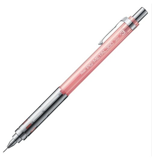 Kampanyalı Pentel Limited Edition Mekanik Kurşun Kalem PG-METAL350 0.3mm PG313-TP Şeffaf Pembe