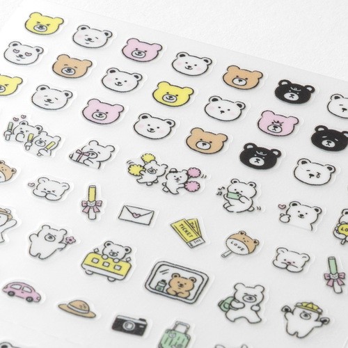 Midori Tasarım Phil Sticker Emoji Ayılı Piktogramlar 