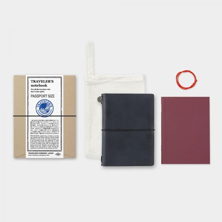 Traveler's Company Notebook  Pasaport Size - Deri Seyahat Defteri - siyah