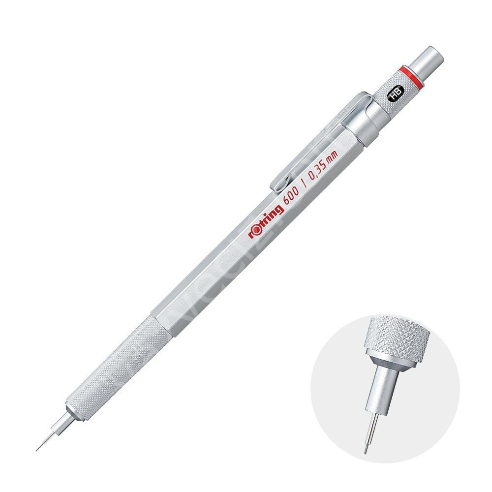 Rotring 600 Mekanik Kurşun Kalem Gümüş 0.35mm