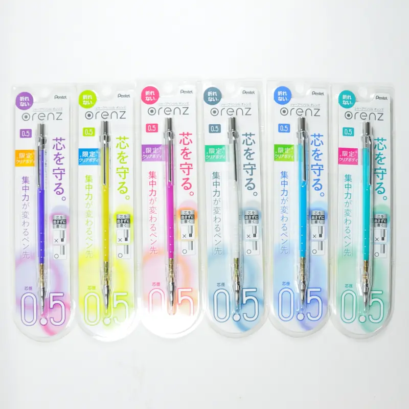Pentel Orenz 0.5mm Mekanik Kurşun Kalem CLEAR BODY Serisi [XPP505