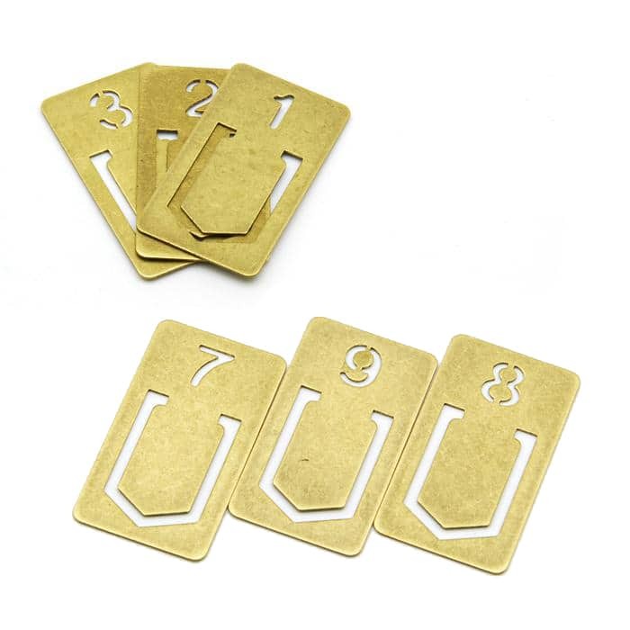 Traveler's Company BRASS Number Clips Pirinç Ataç
