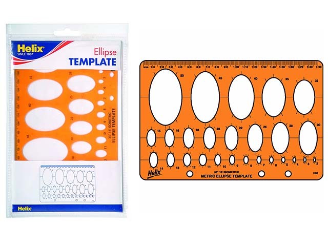 Helix Ellipse Template (elips şablon) Cetvel