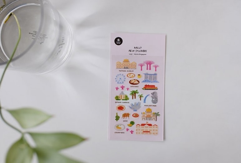 Kore Suatelier Design Sticker Çıkartma - 1157 trip to Singapore
