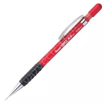 Pentel 120 A3DX 0.3 mm Mekanik Kurşun Kalem Kırmızı A313 Versatil kalem