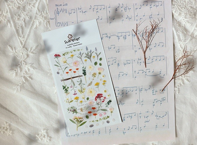 Kore Suatelier FLOWER LETTER Sticker Çıkartma