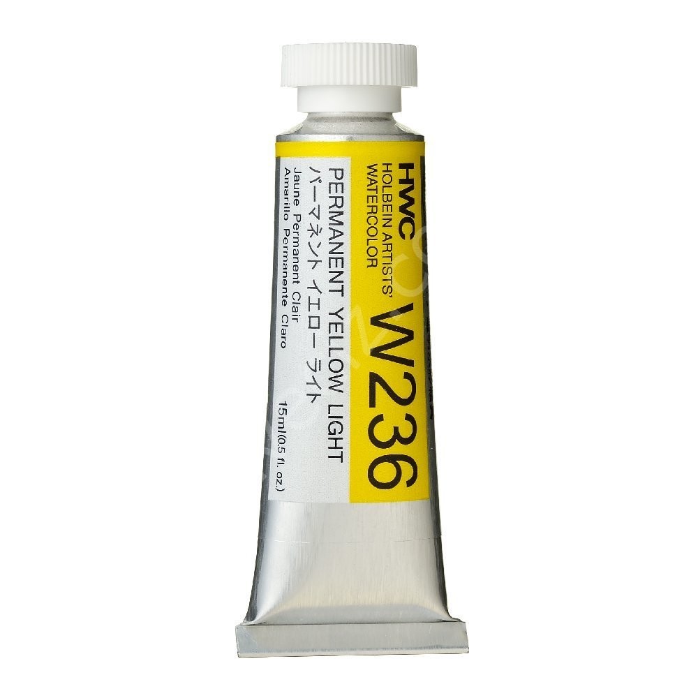 Holbein 15 ml Profesyonel Tüp Suluboya Permanent Yellow Light (W236) A Serisi