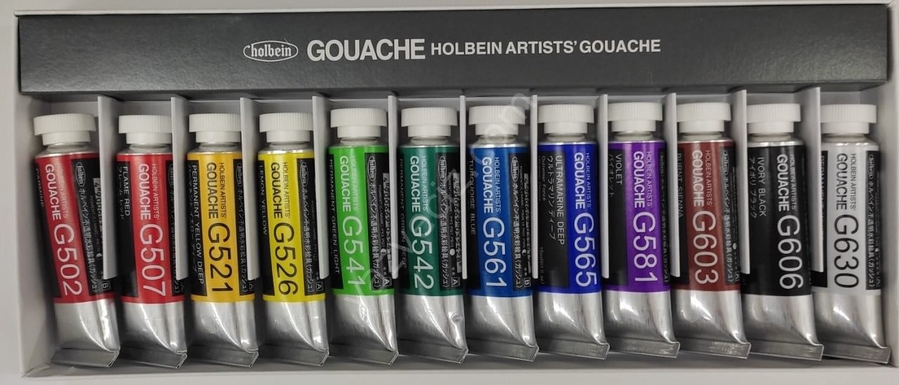 Holbein Profesyonel 12'li  15 ml Artıst Guaj Boya Seti